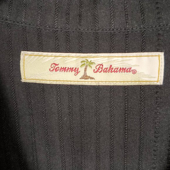 Tommy Bahama Mens 100% Silk Shirt XL Black Hibiscus Floral Tropical Relaxed Fit - Picture 10 of 16